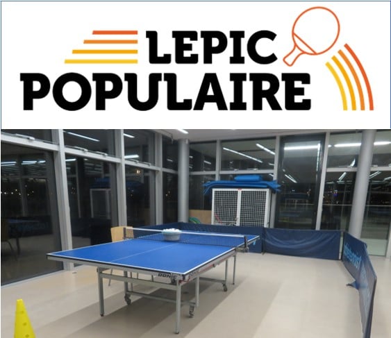 TENNIS DE TABLE LEPIC POPULAIRE PING PONG PARIS 18 3