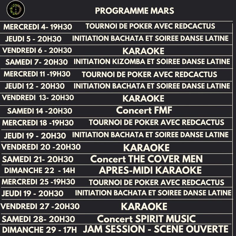 Programme de mars 2026 2