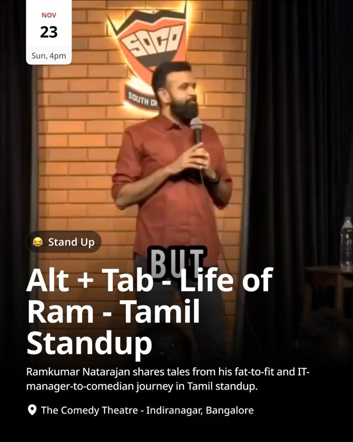 Alt + Tab – Life of Ram (Tamil Standup) 1