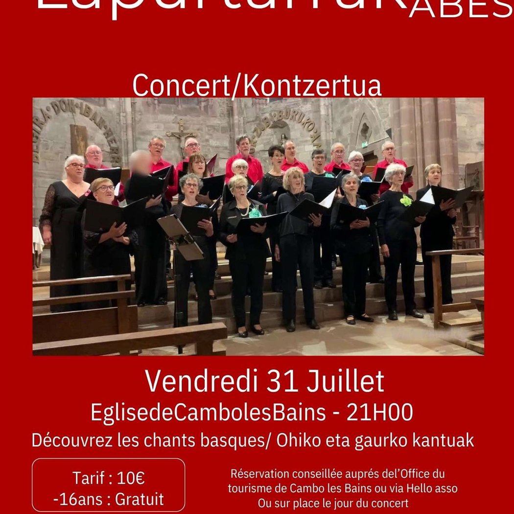 Concert – Chants basques avec la chorale mixte Lapurtarrak