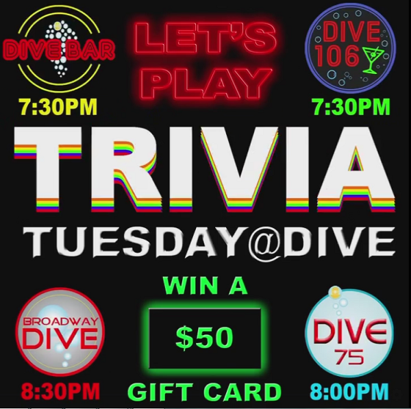 Trivia Nights at The Dive Bars