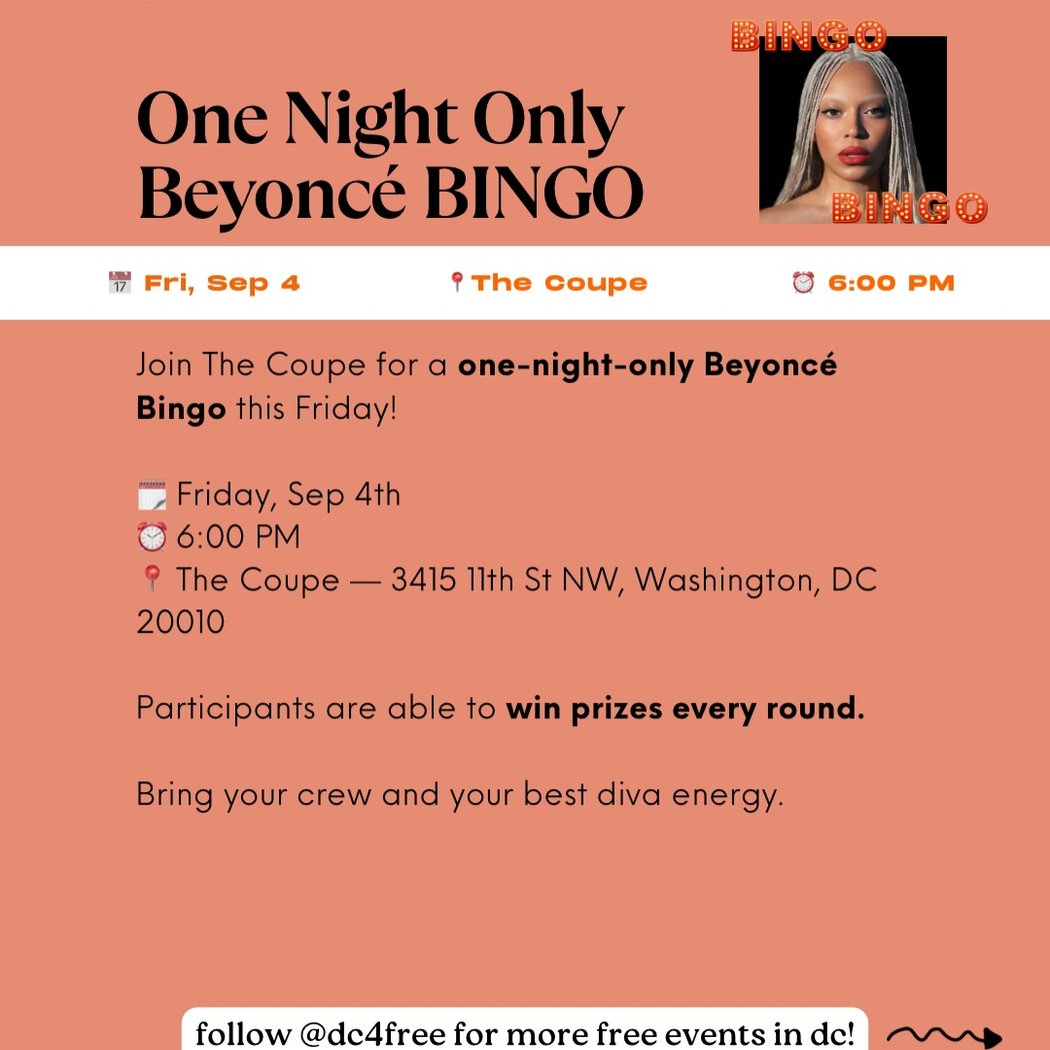 Beyoncé BINGO 1