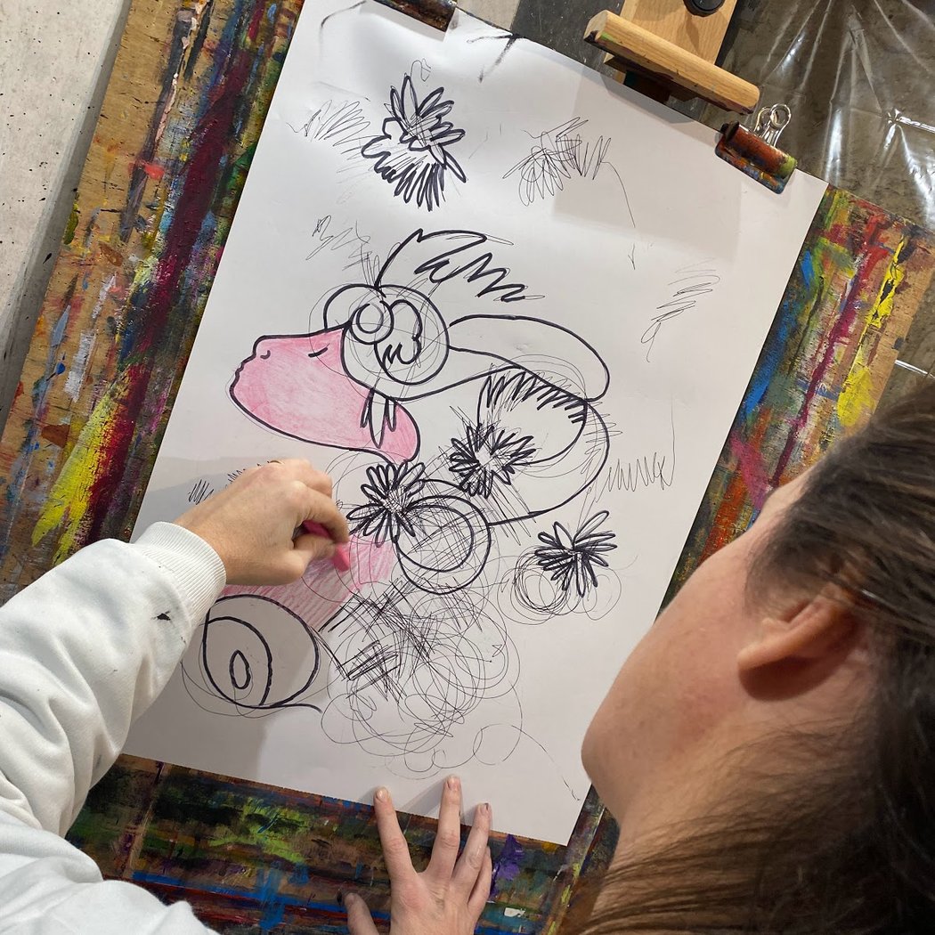 Stage - technique mixte à partir de Niki de Saint Phalle 1