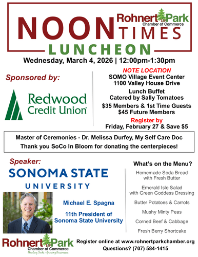 Noon Times Networking Luncheon - Sponsored by Redwood Credit Union 1