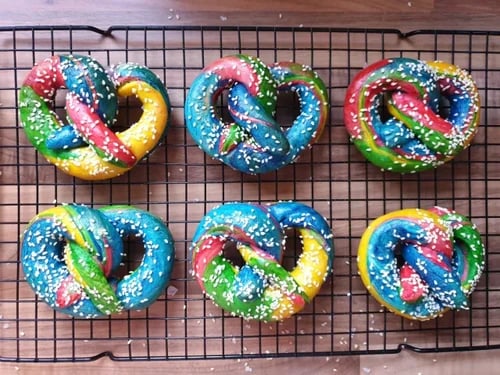 Rainbow Pretzel Making 1