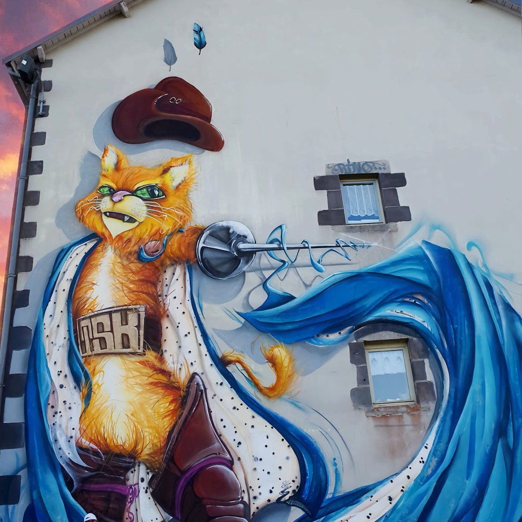 Oeuvre Street-art Le Chat BOTTÉ par RINO 1