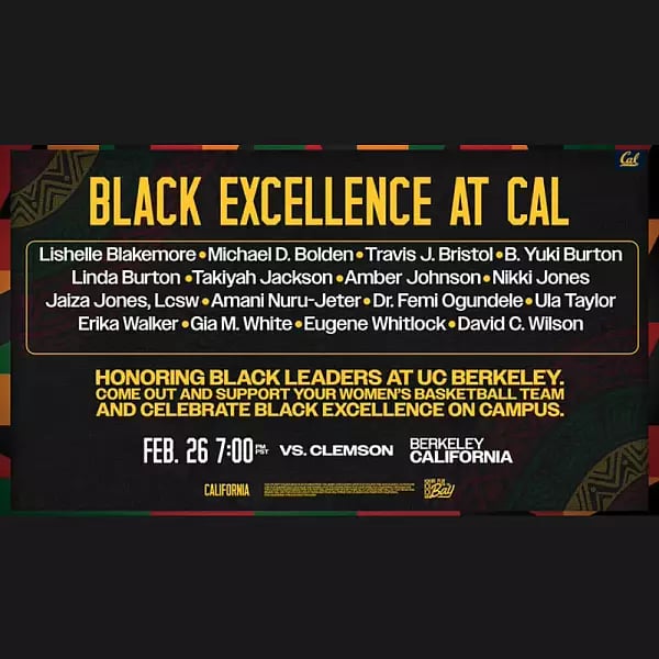 California Women’s Basketball vs Clemson - Black Culture Appreciation + Faculty / Staff Appreciation 1