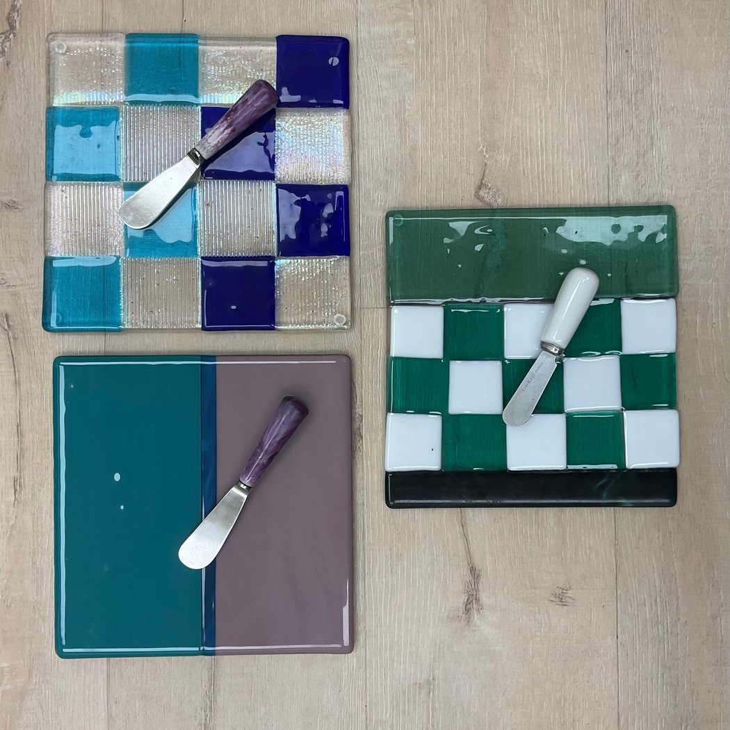 Fused Glass Cheese Board Class 1