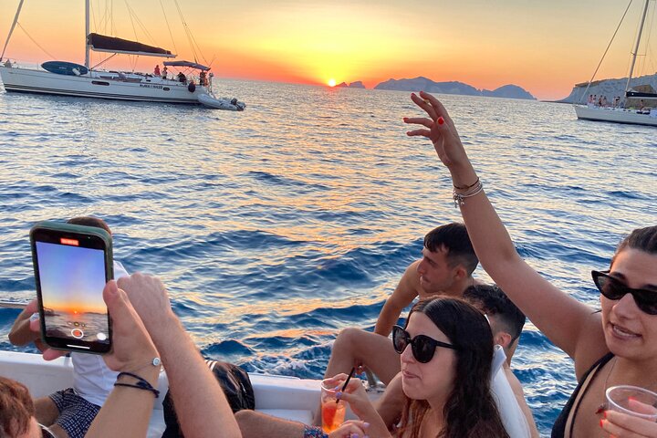 Aperitif on a boat at sunset 1