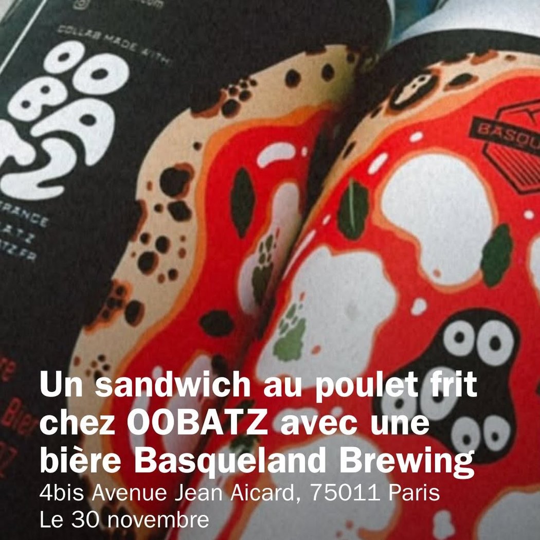 Sandwich au poulet frit avec bière Basqueland Brewing 1
