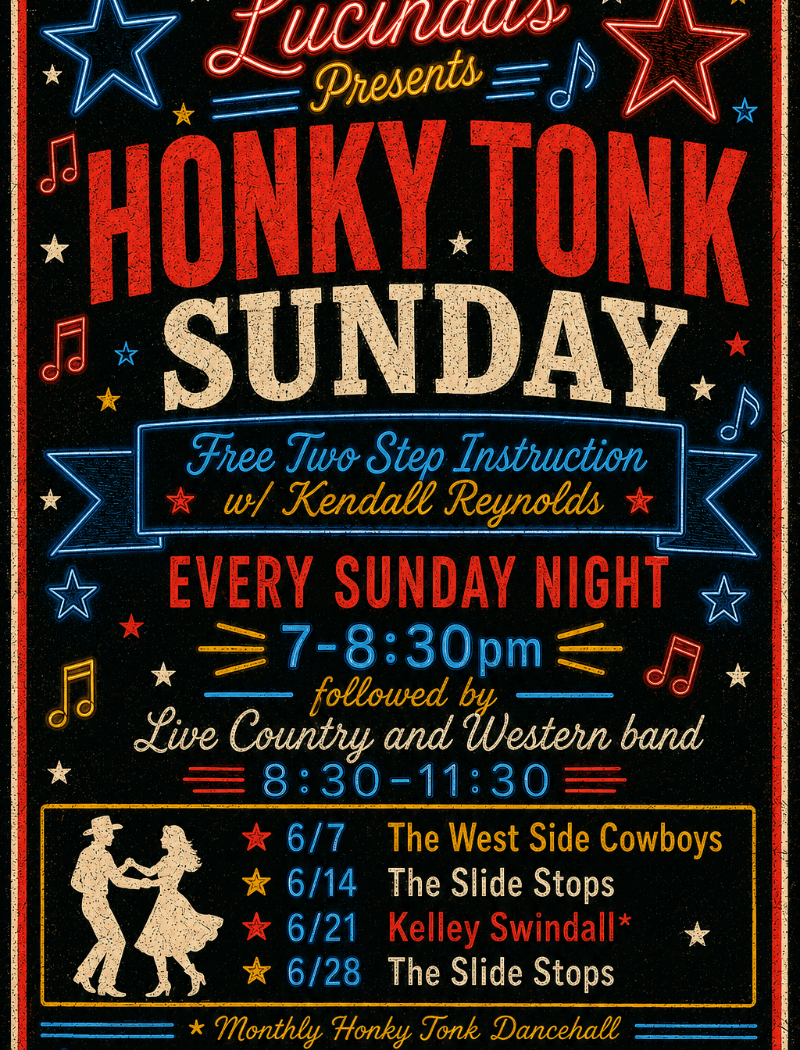 Honky Tonk Sunday Free Two Step Lessons + Live Band