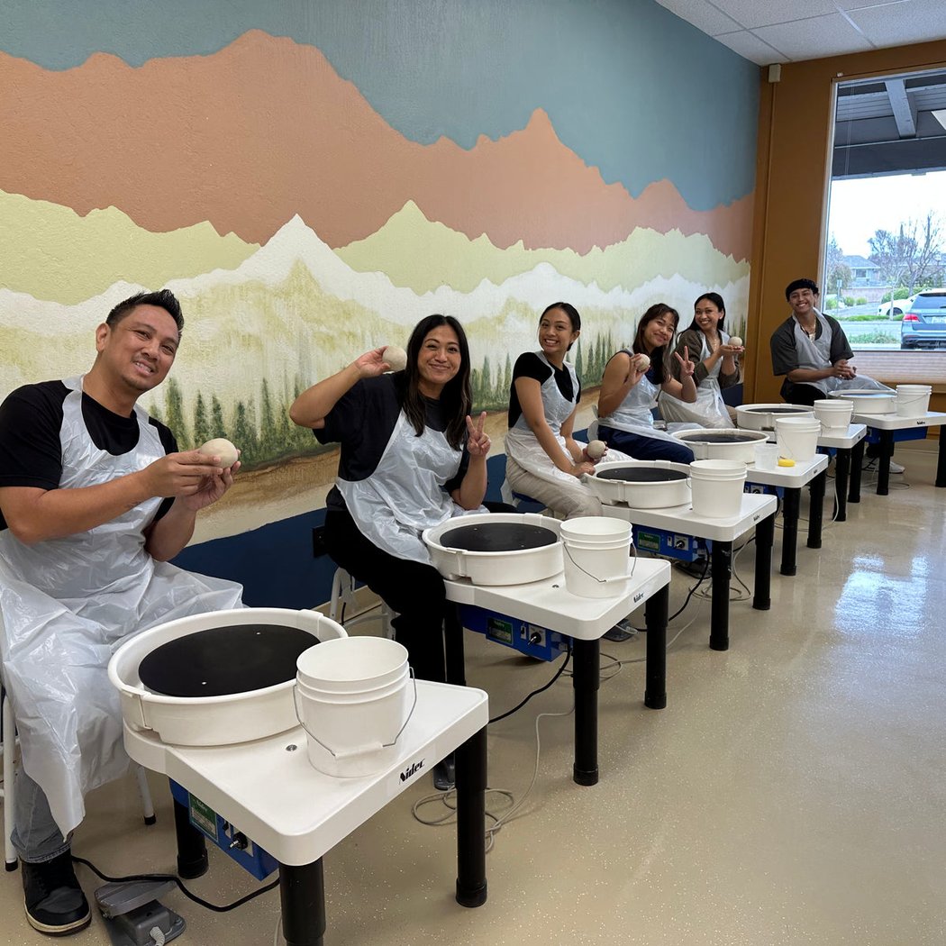 Team Paul, Pottery Wheel Experience and Pottery Painting 3