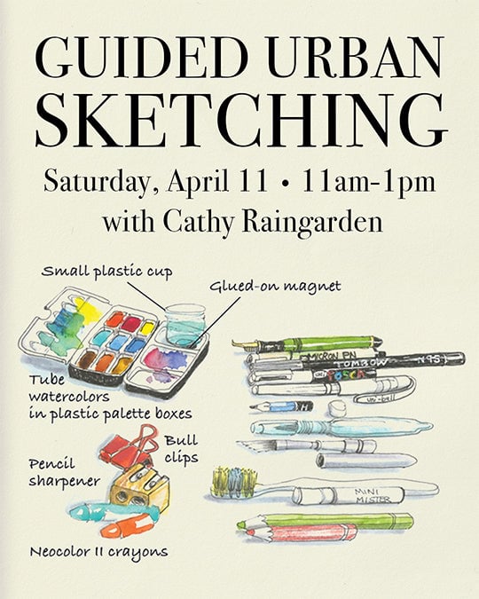 Guided Urban Sketching with Cathy Raingarden 1