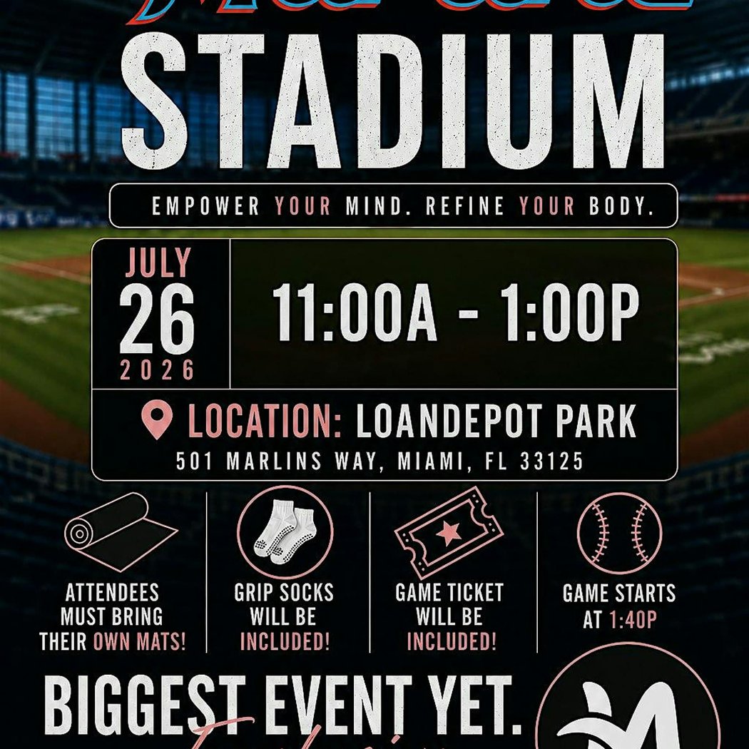 High Maintenance Pilates Takes Over the Marlins Stadium 1