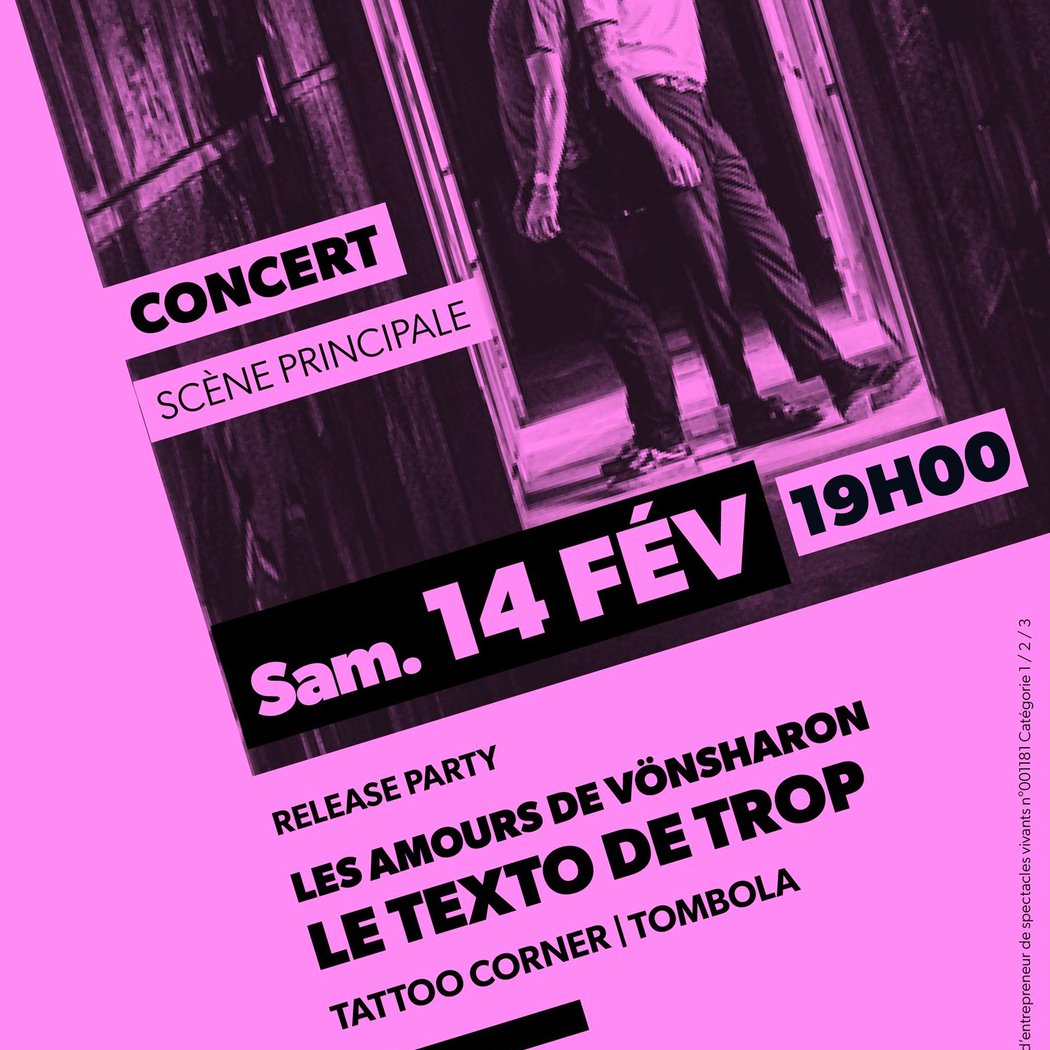 LES AMOURS DE VÖNSHARON - LE TEXTO DE TROP RELEASE PARTY 1