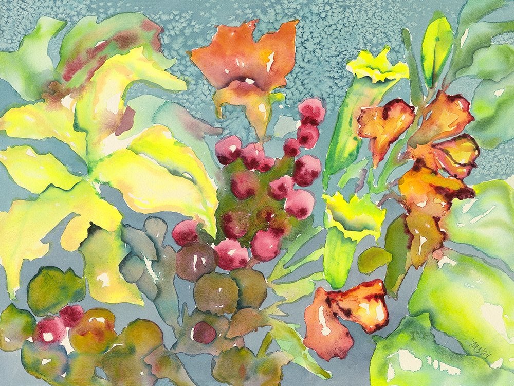 Winter Flora Watercolors 1