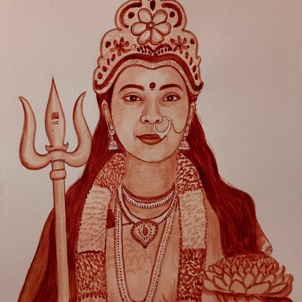 Sharan arts blood painting Artist 1