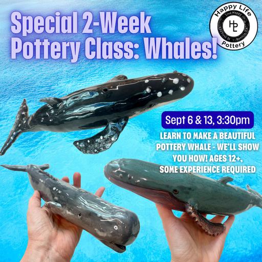 Special 2-Week Pottery Project (Ages 12+): Whales!