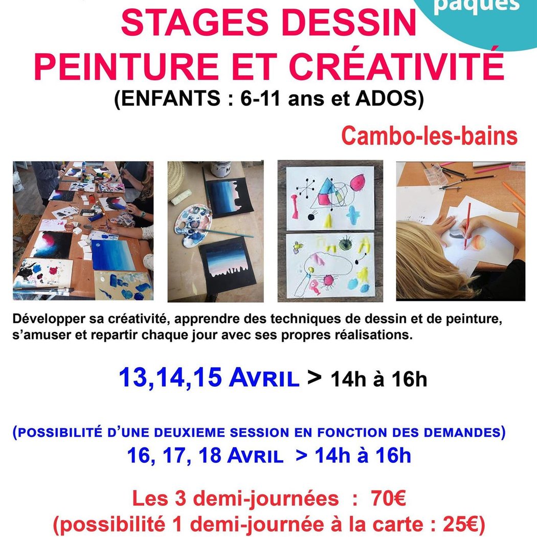 Stages dessin peinture et créativité 1
