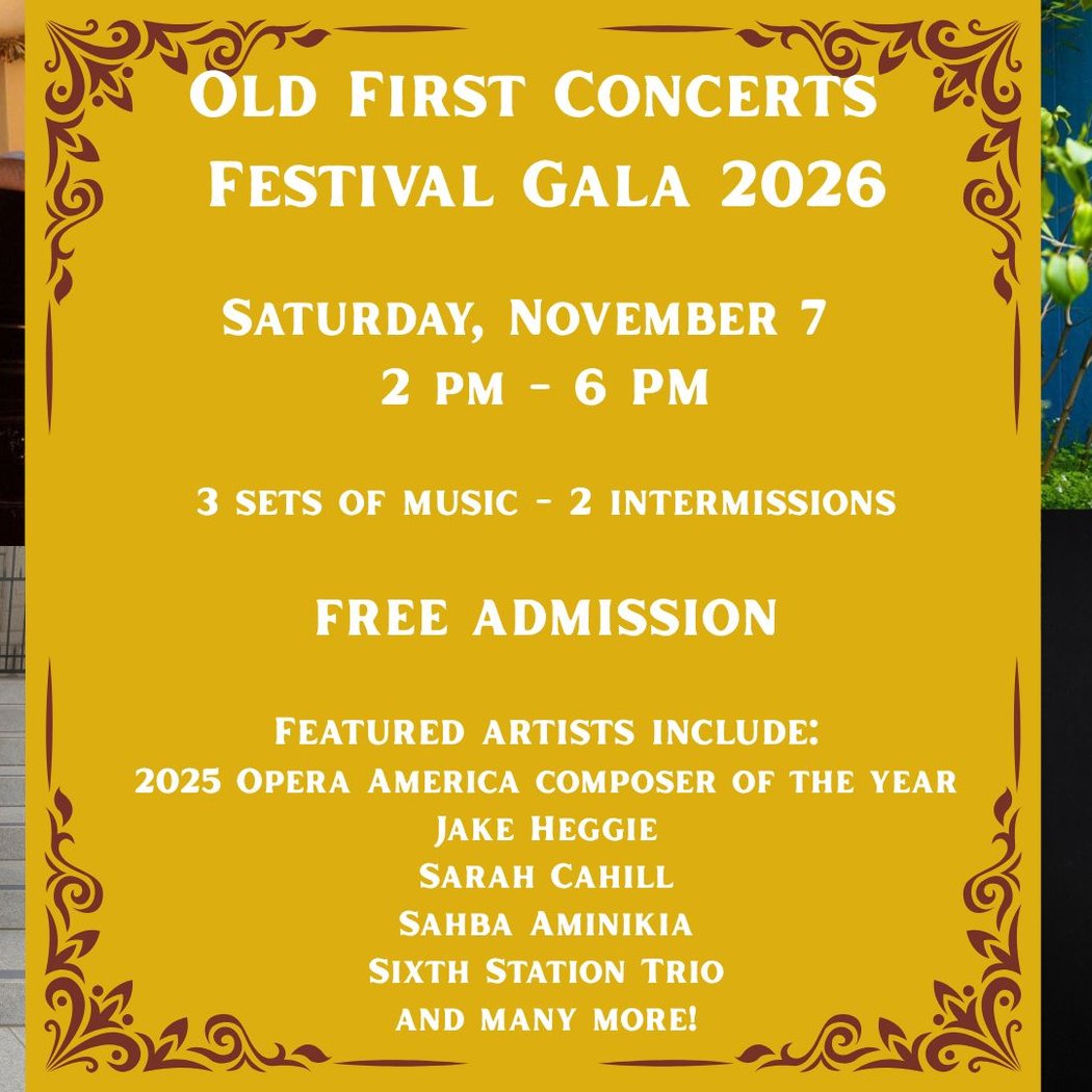 Old First Concerts Festival Gala 2026