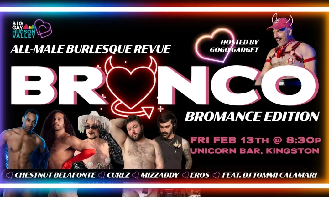BRONCO: An All-Male Valentine's Burlesque Revue Disco 1