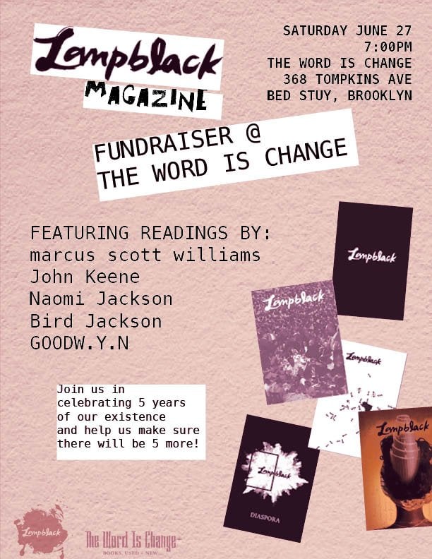 Lampblack Lit Reading and Fundraiser