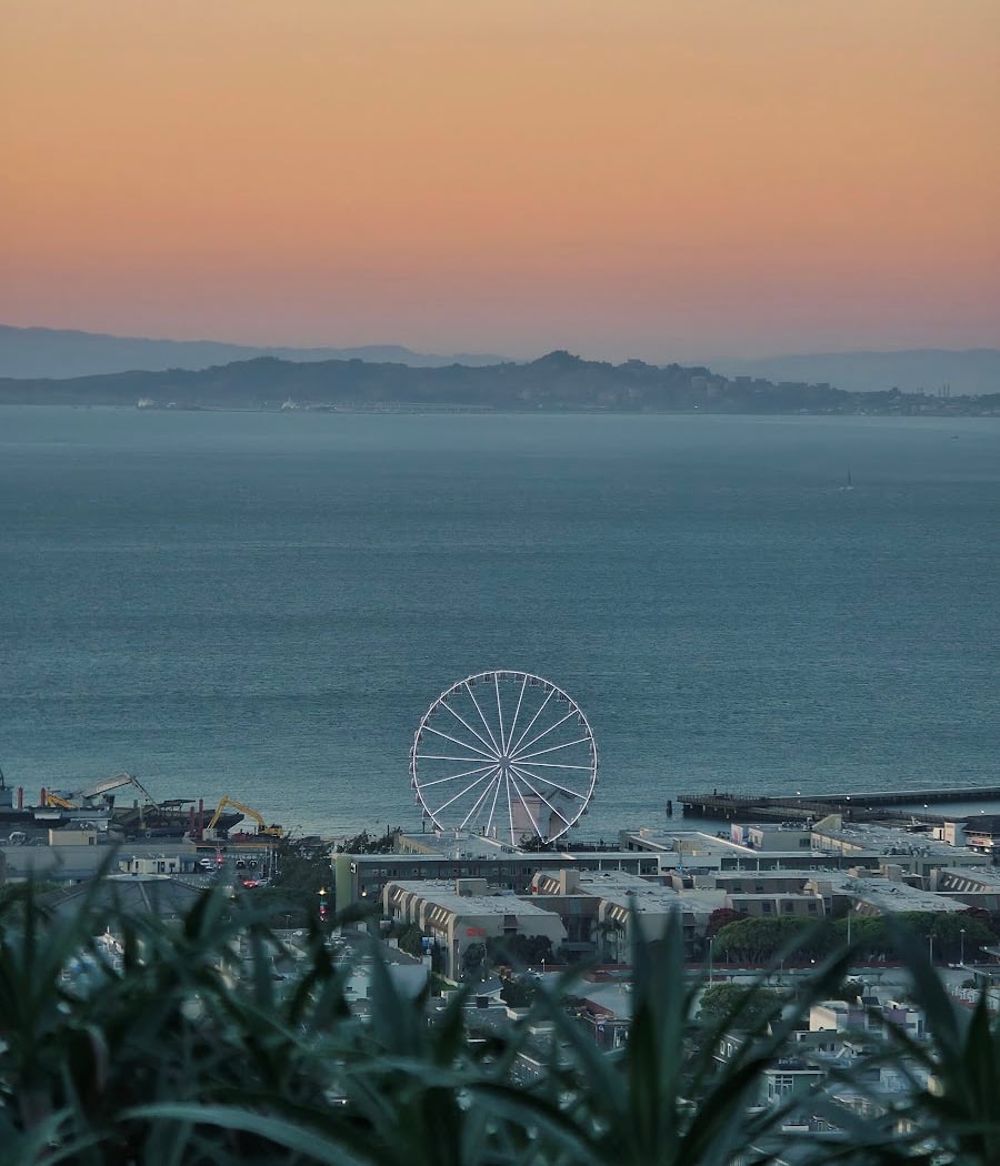 Panoramic view of San Francisco Oakland Bay Bridge 3