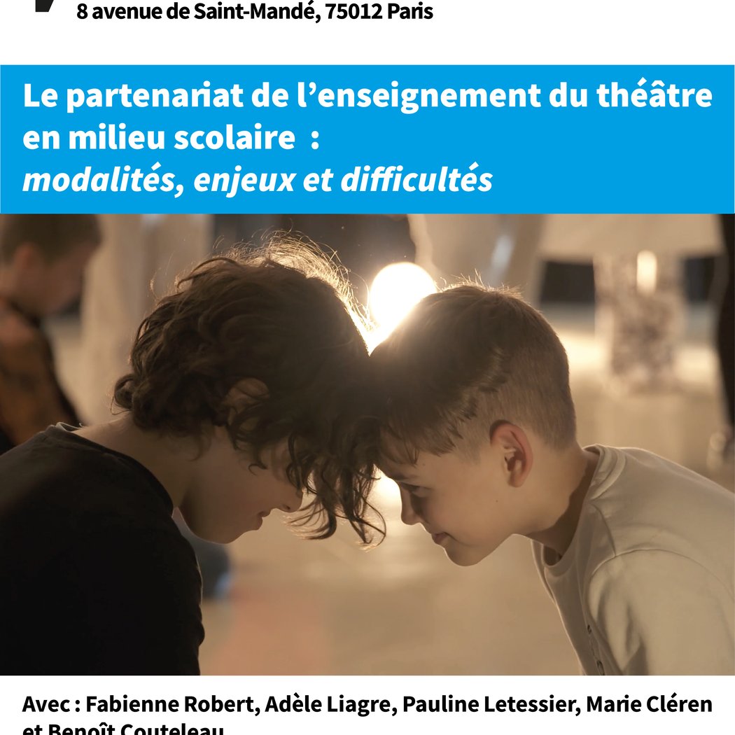 Le partenariat de l’enseignement du théâtre en milieu scolaire : modalités, enjeux et difficultés 1