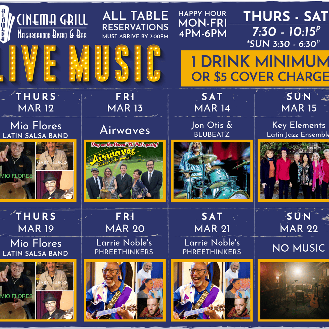 Live Music at Alameda Cinema Grill 1