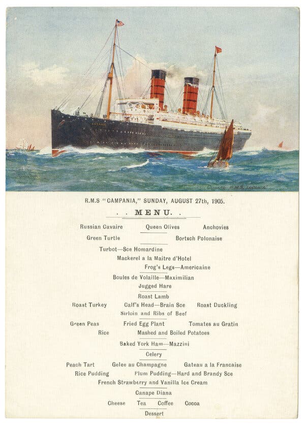 Exhibit of Vintage Menus and Desserts 1