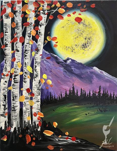 Moonlit Aspens 1