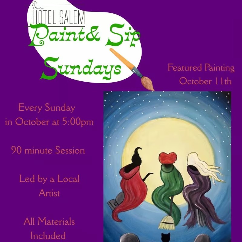 Paint and Sip Sundays at Hotel Salem 1