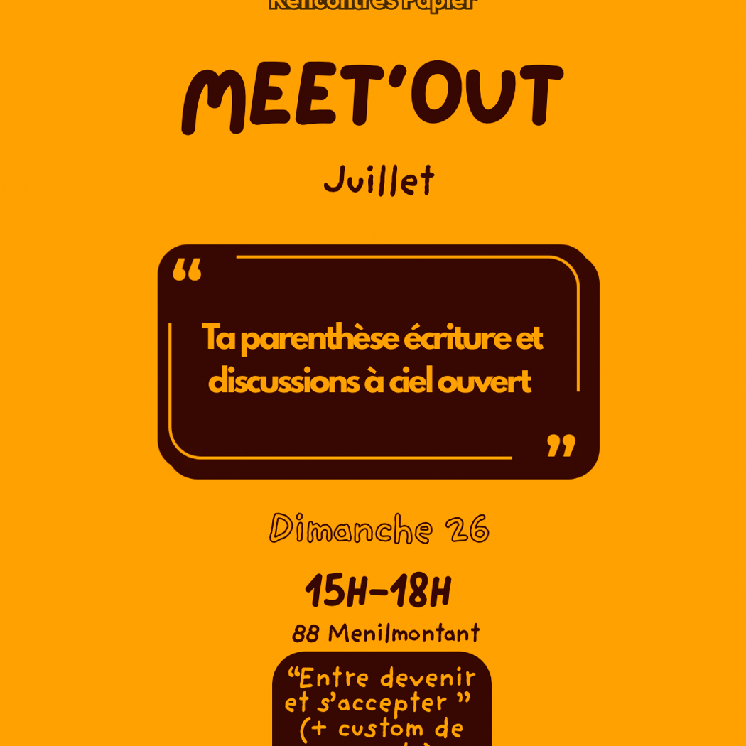 88 Ménilmontant : Meet’Out 1