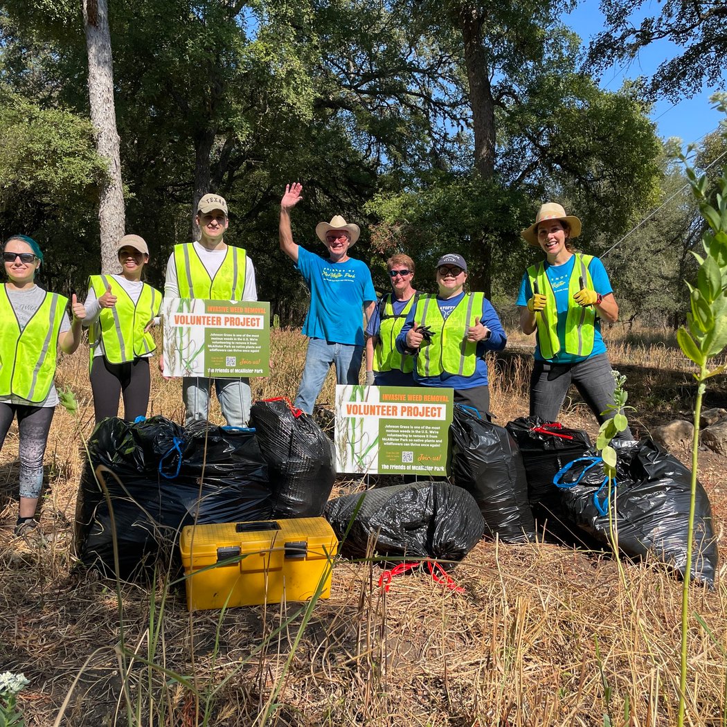 July Johnson Grass Removal at McAllister Park 5