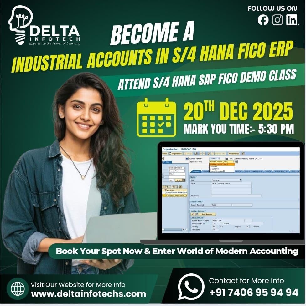 Free Demo on S/4 HANA SAP FICO 1