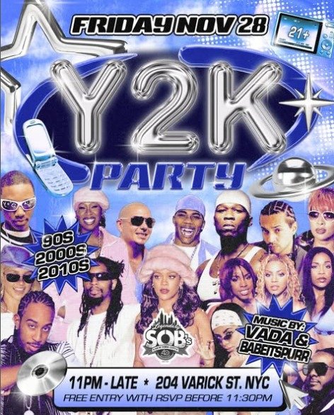 Y2K PARTY: 90S, 2000S, 2010S 1