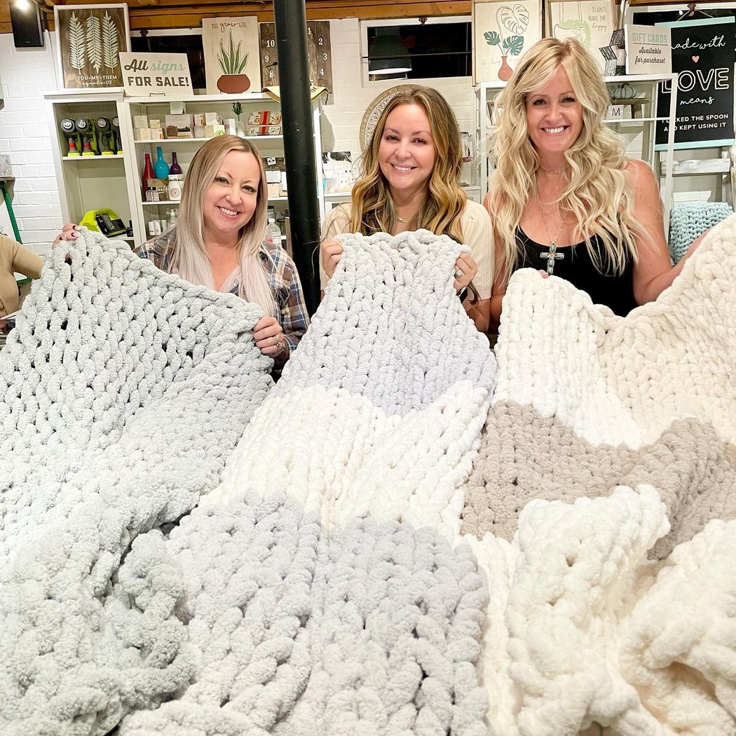 Chunky Knit Blanket Workshop 3