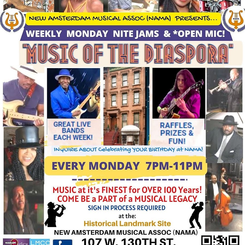 2026- MONDAY NITE JAMS- MUSIC of the DIASPORA- HARLEM ARISE!