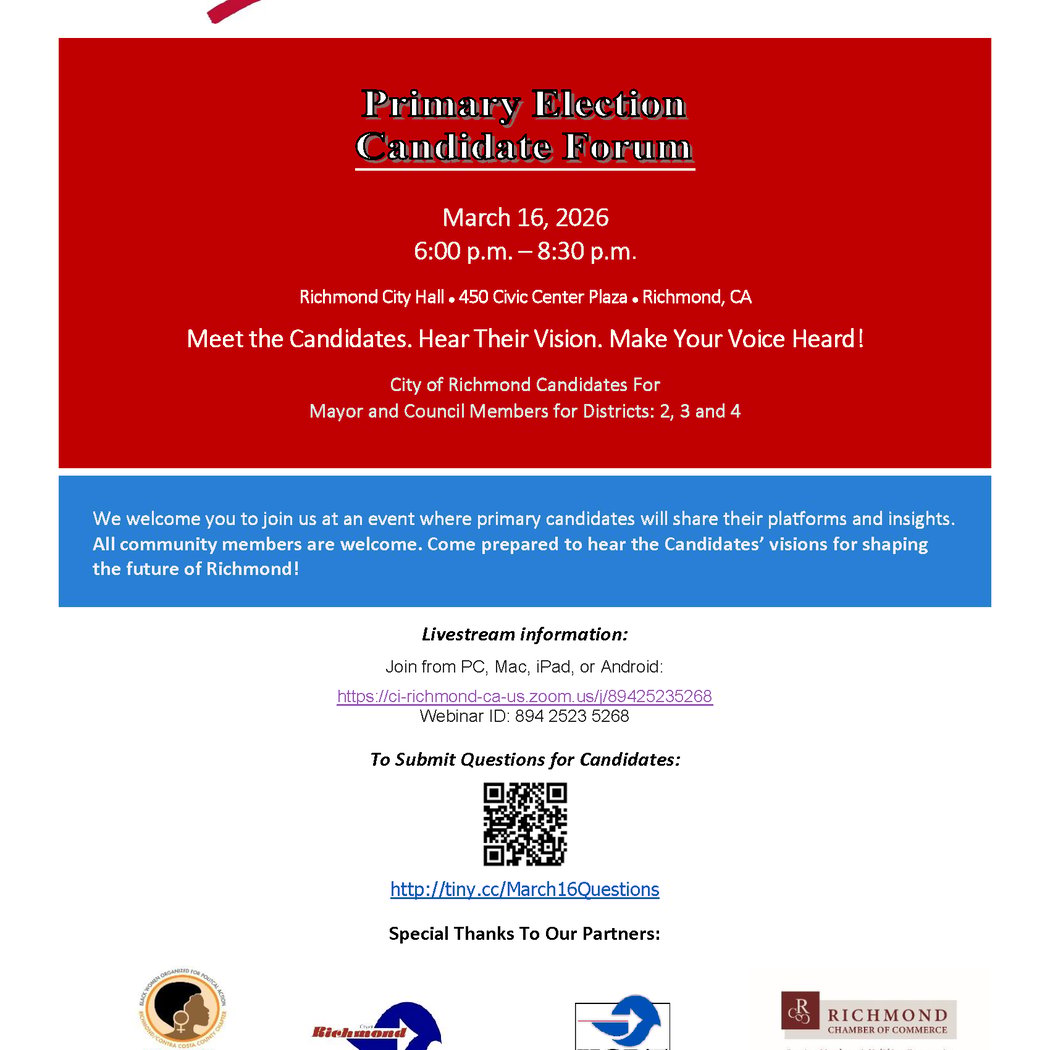 Primary Election Candidate Forum 1