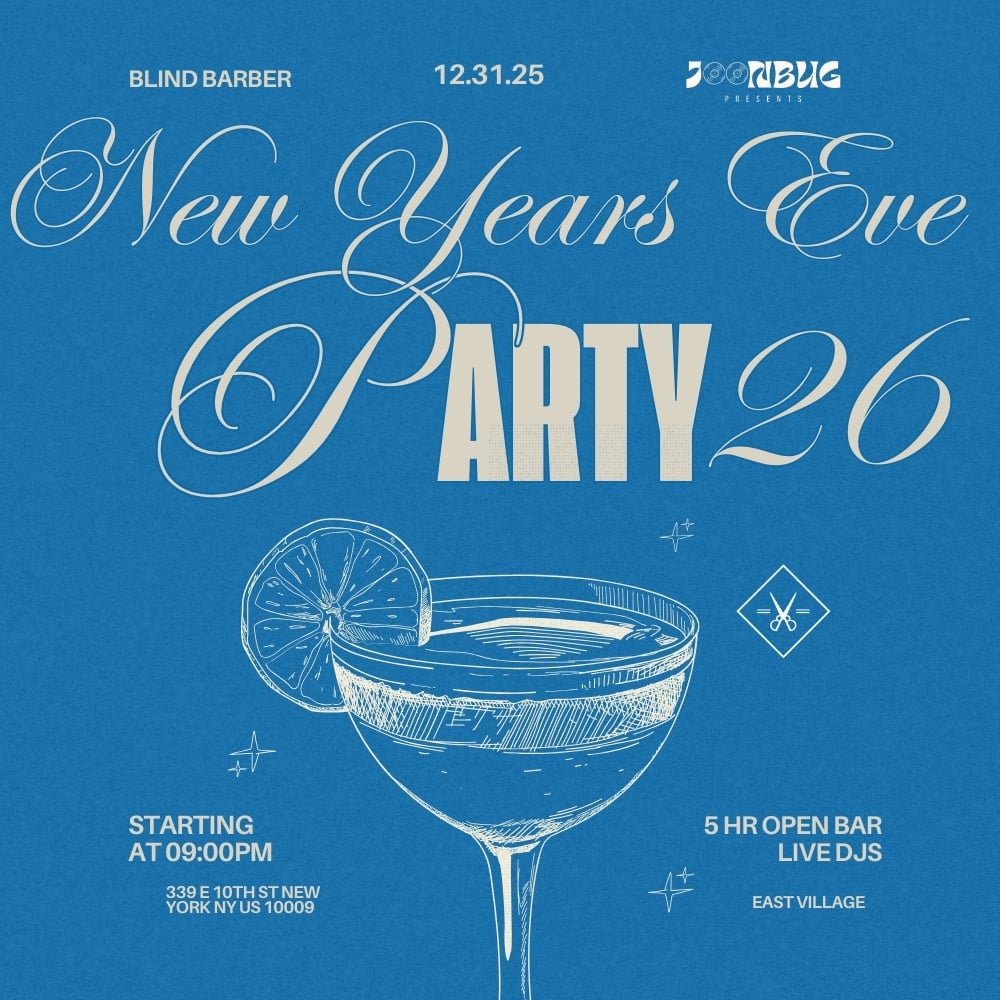 NYE Party at Blind Barber NYC