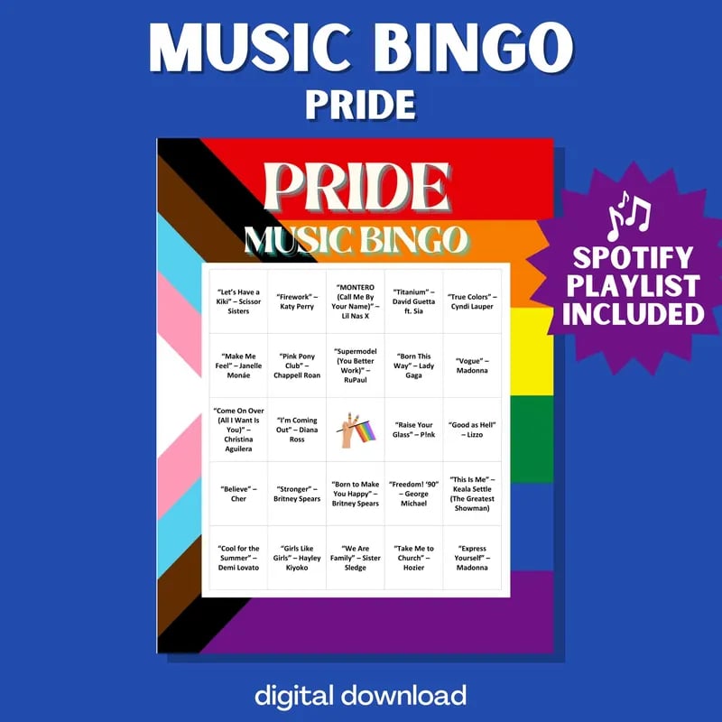 Music Bingo: LGBTQ+ Anthems 2