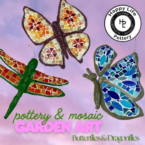 2-Week Pottery & Mosaic Class: Butterflies & Dragonflies 1