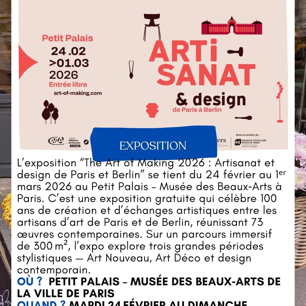 The Art of Making 2026: Artisanat et design de Paris et Berlin 1