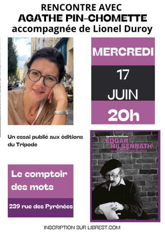 RENCONTRE AVEC AGATHE PIN-CHOMETTE, accompagnée de Lionel Duroy 1