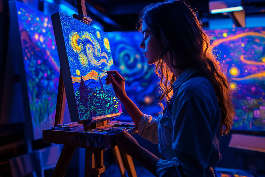 Neon Brush Van Gogh 3