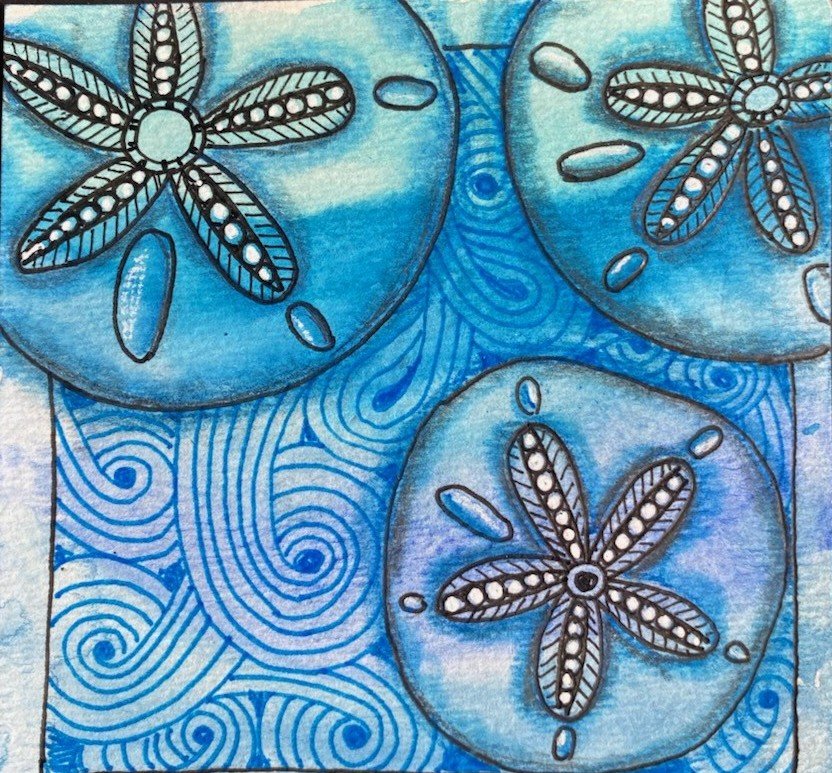 Beachy Zentangle 3