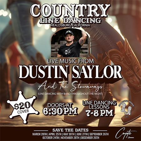 Country Line Dancing & Live Music from Dustin Saylor & The Stowaways 1