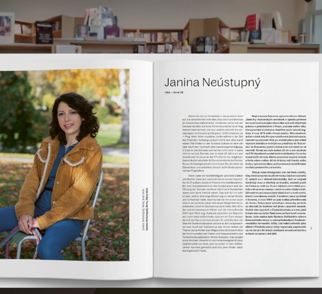 Carolina Piasecki CZ CH: 17 Czech-Swiss portraits featuring stories of flight, courage and carp in the bath
