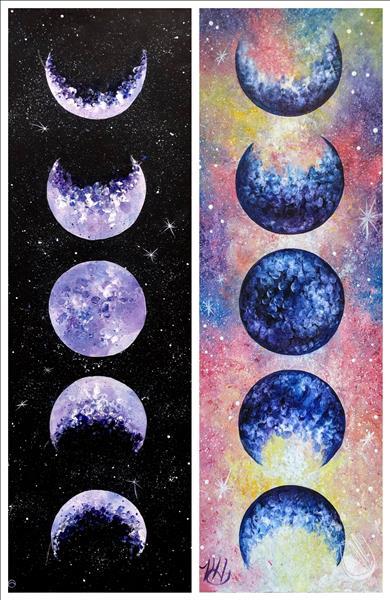 Phases The Moon 10x30 Tall Canvas 1