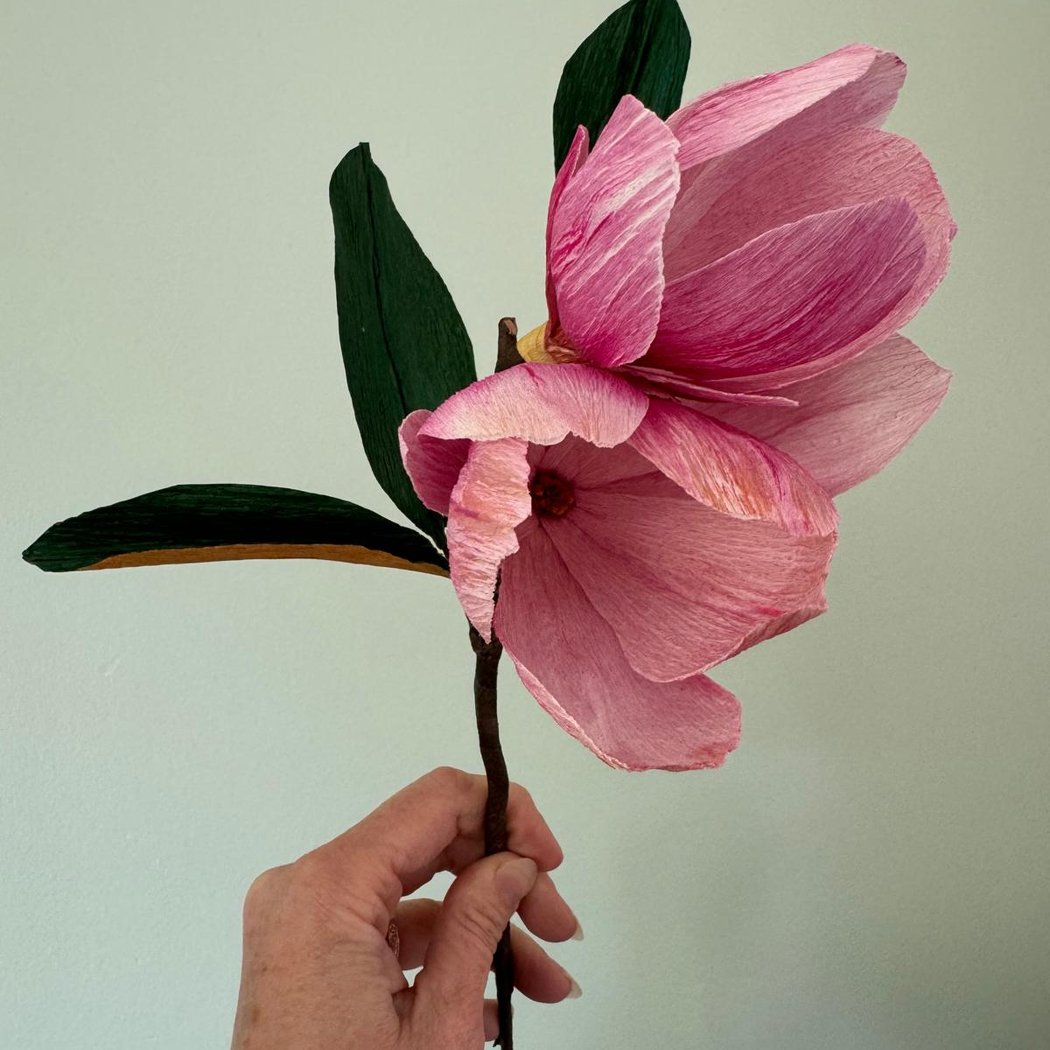 Atelier Paper Flower Fleur en papier en trompe l'oeil Magnolia 1